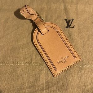 Louis Vuitton leather luggage tags